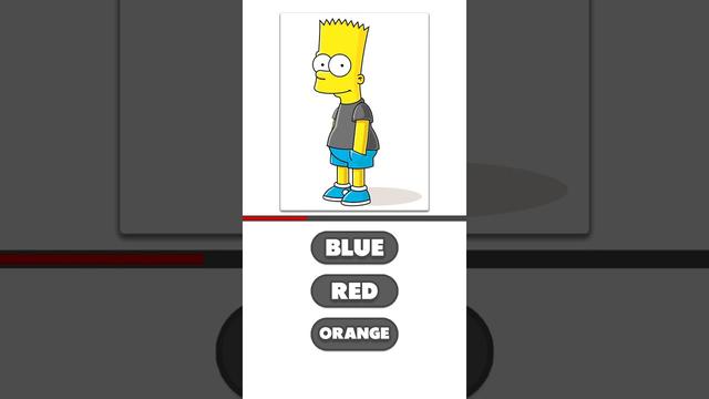 What Color is Bart Simpson's Shirt?